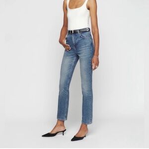 Reformation Women's Straight Leg Blue Jeans